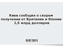 Киев сообщил о скором получении от Британии и Японии 1,5 млрд долларов