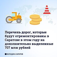 Какие еще дороги Саратова планируют отремонтировать в этом году?