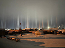 Редкое природное явление наблюдали жители поселка Чистоозерное