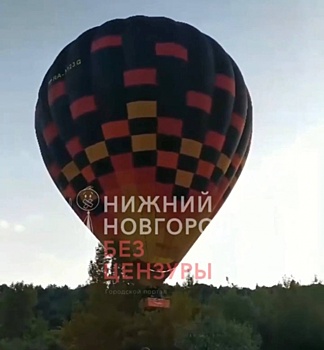 Воздушный шар с людьми врезался в дерево в Нижнем Новгороде