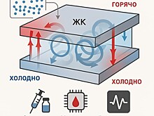 Потоками вещества в  жидких кристаллах  можно управлять с помощью нагрева