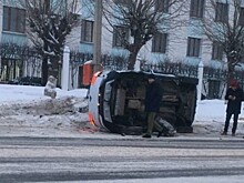 На Солнечной перевернулась «Киа»