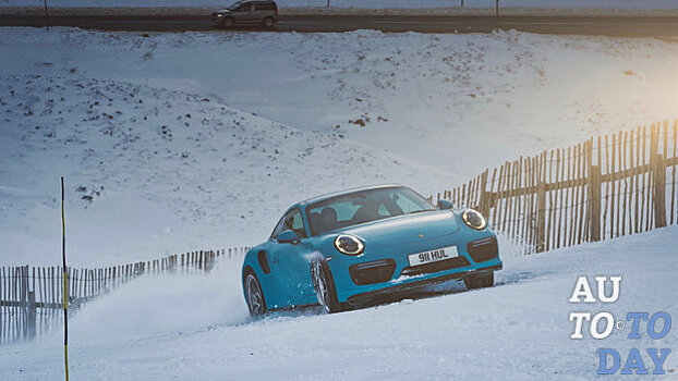 Серийный Porsche 911 Turbo S забрался на вершину горнолыжного курорта