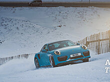 Серийный Porsche 911 Turbo S забрался на вершину горнолыжного курорта