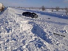 В Борском районе иномарка на полном ходу улетела в кювет