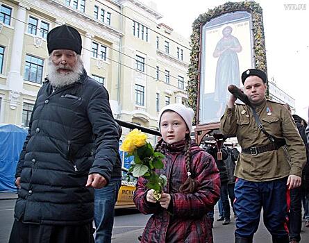 На Пушкинской площади прошел Крестный ход