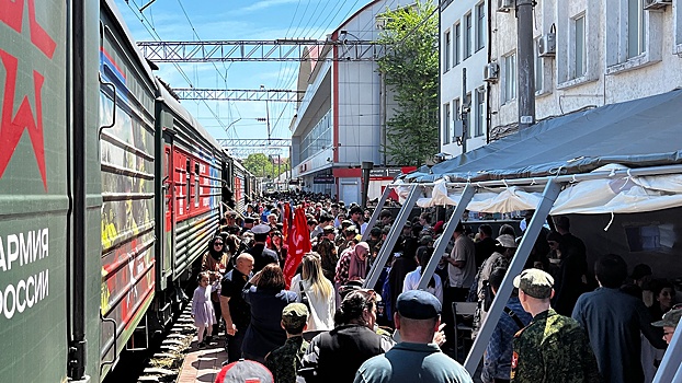Агитпоезд «Единство в памяти. Сила в подвиге!» прибыл в Махачкалу