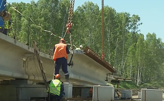 Путепровод строят на Ленинск-Кузнецкой трассе на выезде из Новосибирска