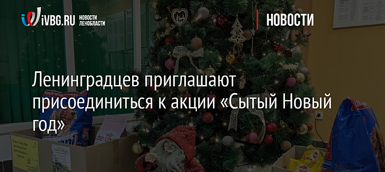 Ленинградцев приглашают присоединиться к акции «Сытый Новый год»