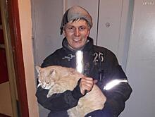Спасенный кот стал талисманом пожарных