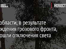 В Ленобласти, в результате прохождения грозового фронта, произошли отключения света