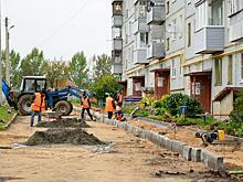 Капитальный ремонт двора в селе Молочном планируют завершится раньше срока