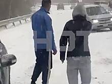 Российский город засыпало первым снегом