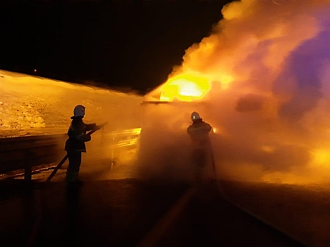Пассажирский автобус загорелся в Ростовской области