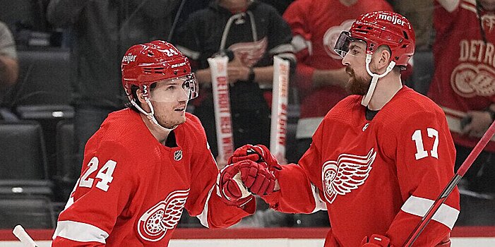 «Детройт» забросил 2 шайбы в меньшинстве за 37 секунд в матче с «Сан-Хосе». Это самый быстрый такой дубль для клуба в XXI веке