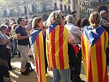 В Барселоне проходит митинг в поддержку каталонских политиков
