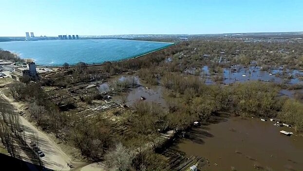 Затопленный Нововоронеж сняли на видео с высоты птичьего полёта