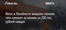 Фото: в Ленобласти вандалы сломали пять «умных» остановок за 200 тыс. рублей каждая