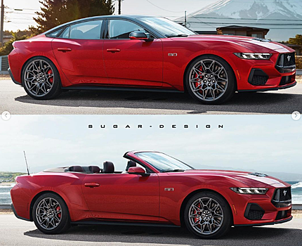 Первые изображения нового Ford Mustang в кузове седан