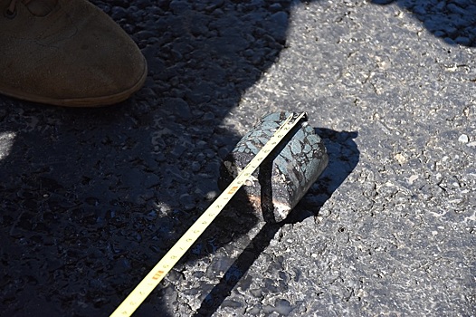 В Пензе на улице Пушкина взяли пробу нового асфальта