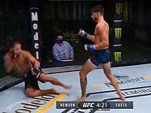 Боец UFC нокаутировал соперника ударом ногой в челюсть