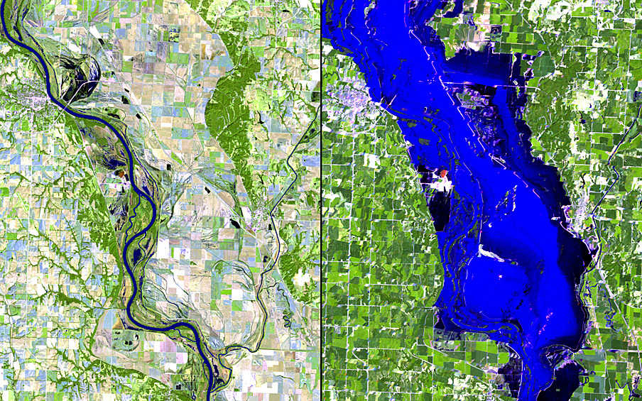Наводнение в американском штате Айова (сентябрь 2010 / август 2011).