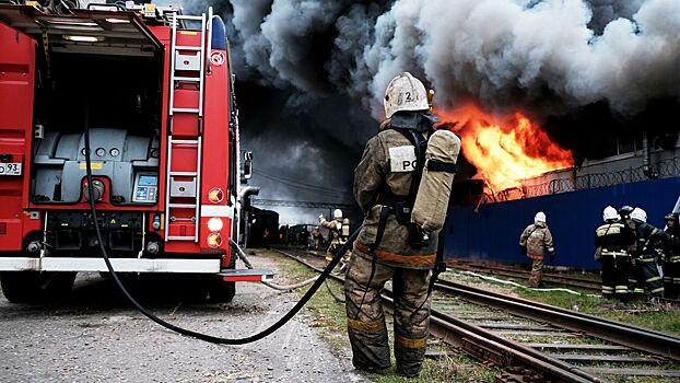 На Рублевском шоссе загорелся автобус