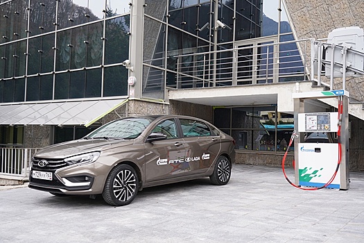 Начались испытания Lada Aura с заводским ГБО: авто сняли на фото