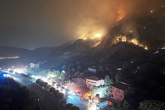 Из-за лесного пожара около турецкой Бурсы эвакуированы почти две тысячи человек