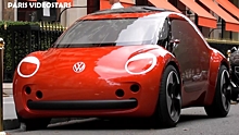 Электрический Volkswagen Beetle из мультфильма появился на улицах Парижа