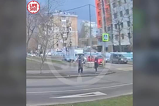 Погоня полиции за нарушительницей режима изоляции в Москве попала на видео