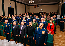Артисты творческой группы ЦОК ВКС поздравили военнослужащих ПВО с Днем защитника Отечества