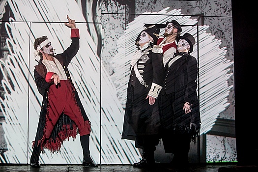 В Губернском театре сыграли хип-хоп-спектакль "Ревизор" в готическом стиле