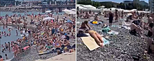 Туристы показали переполненные пляжи в Сочи