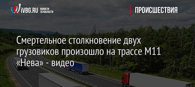 Смертельное столкновение двух грузовиков произошло на трассе М11 «Нева» - видео