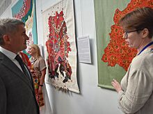Вышитую карту Нижегородской области представили на всероссийском фестивале «Вышитая Россия»
