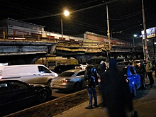 В Киеве возникла многокилометровая пробка из-за обвала моста