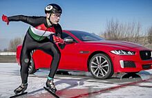 Jaguar XE 300 Sport Edition бросил вызов спортсмену шорт-трека