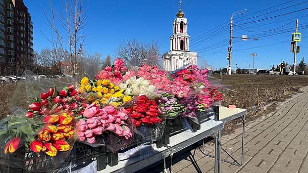 На проспекте Победы в Курске незаконно торговали цветами