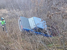 В Шигонском районе Самарской области опрокинулся автомобиль