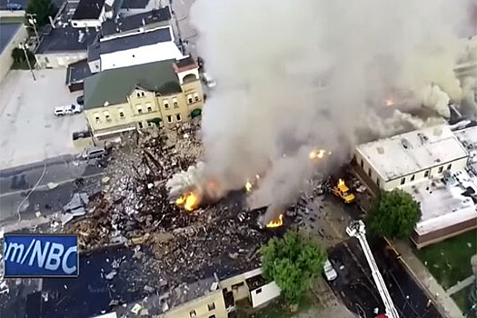 Взрыв разрушил здания в США
