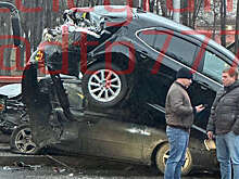 На видео попали последствия ДТП с 15 автомобилями в Москве