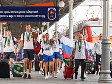 В Москве торжественно встретили победителей и призеров первенства мира по пожарно-спасательному спорту