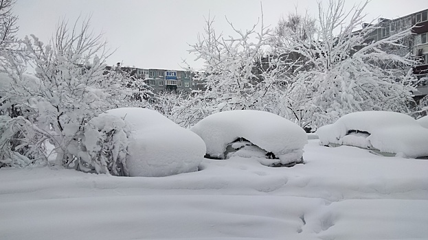 На трассе М-4 «Дон» в Ростовской области образовалась многокилометровая пробка из-за снегопада