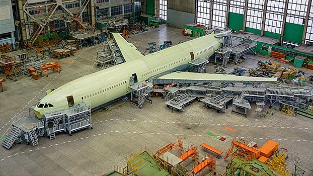 Ил-96-400М передали в цех окончательной сборки с почты
