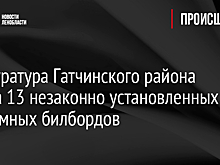 Прокуратура Гатчинского района нашла 13 незаконно установленных рекламных билбордов