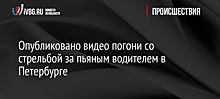 Опубликовано видео погони со стрельбой за пьяным водителем в Петербурге