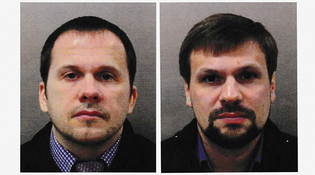 Обвиняемые в отравлении Сергея и Юлии Скрипалей Александр Петров и Руслан Боширов. Фотографии опубликованы полицией Лондона
