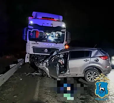 В Самарской области на трассе М5 фура раздавила легковушку