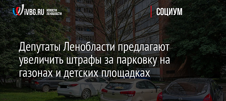 Депутаты Ленобласти предлагают увеличить штрафы за парковку на газонах и детских площадках